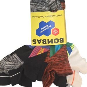 Bombas Performance Running Midweight Ankle Socks- 3-PK